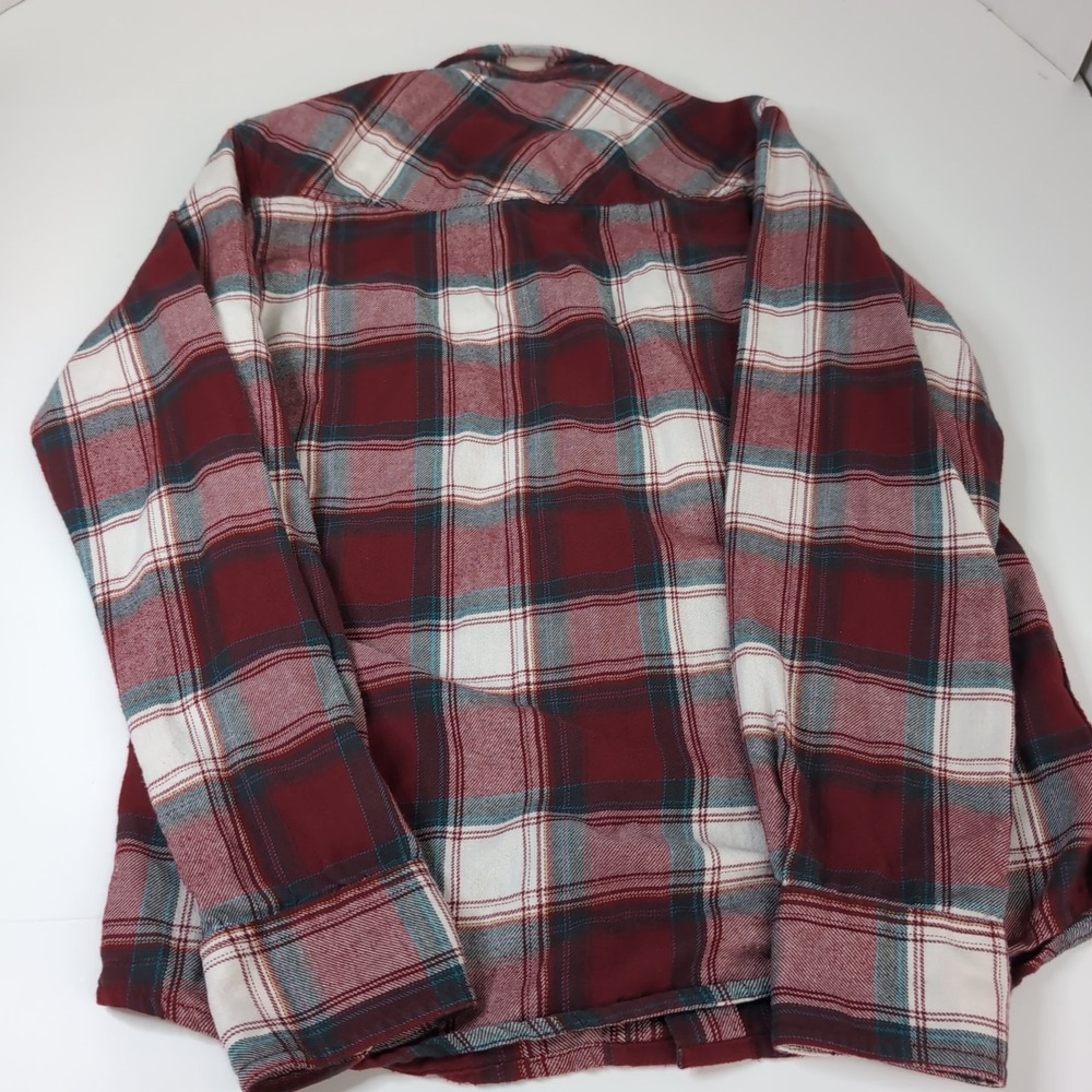 Ariat Retro Fit Flannel Men's Small Plaid‎ Hillsboro Pearl Snap Long Sleeve - Picture 7 of 7
